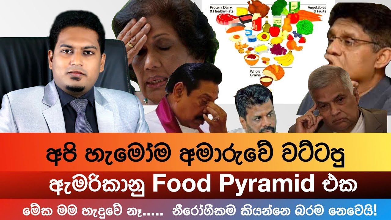 ඇමරිකානු Food පිරමිඩයෙ තිත්ත ඇත්ත  |  Up Side Down Food Pyramid By Nutritionist Hiroshan Jayaranga