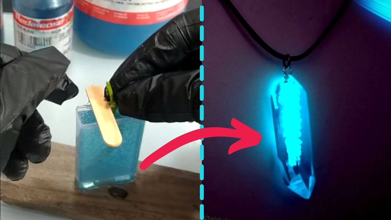 Como fazer um pingente de resina que brilha até 8 horas no escuro 😱