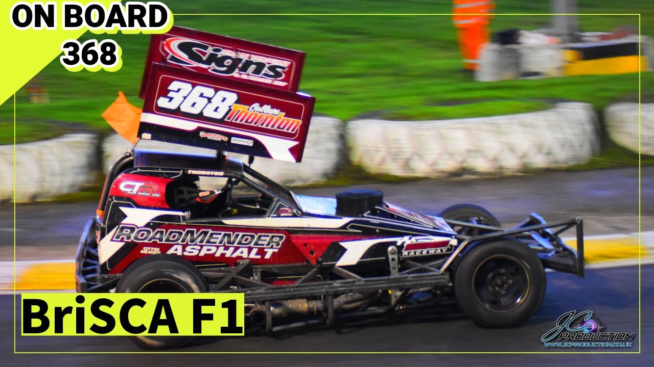BriSCA F1 on board #368 skegness raceway 4/10/25