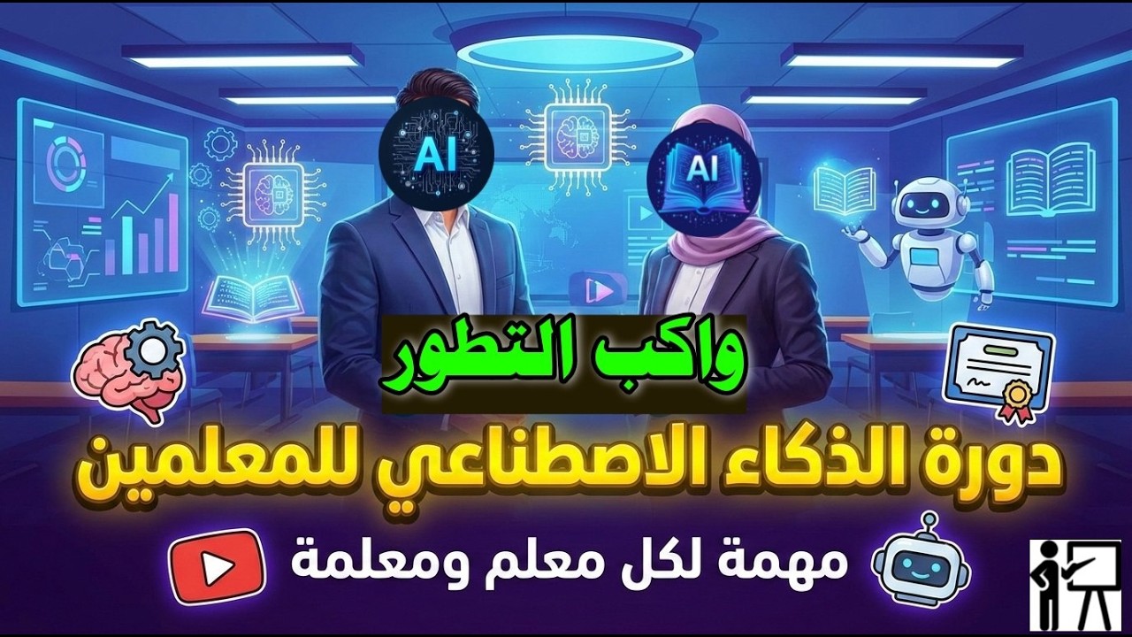 دورة الذكاء الاصطناعي للمعلمين | الذكاء الاصطناعي للمدرسين