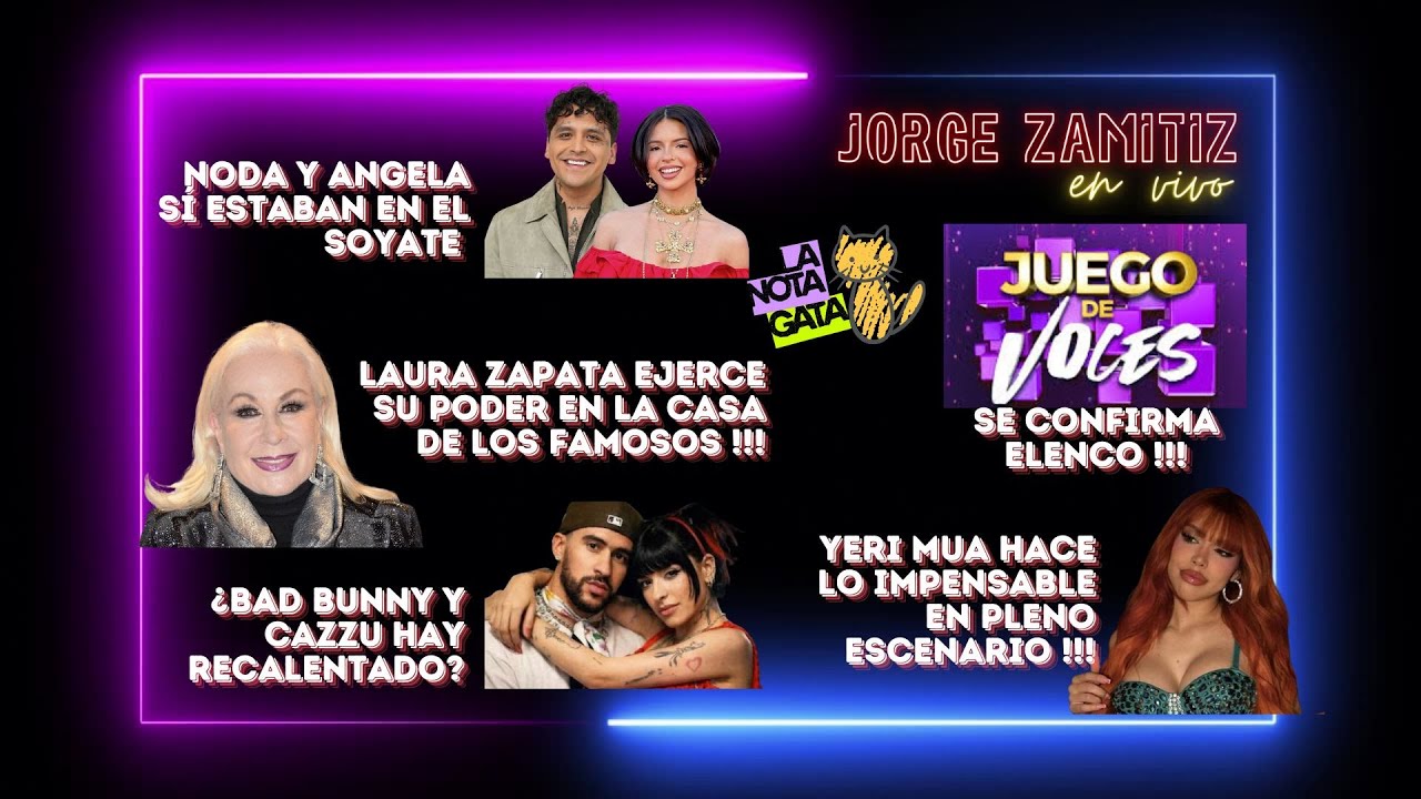 Angela Aguilar, Christian Nodal, Yeri Mua, Laura Zapata, Juego de voces #espectáculo