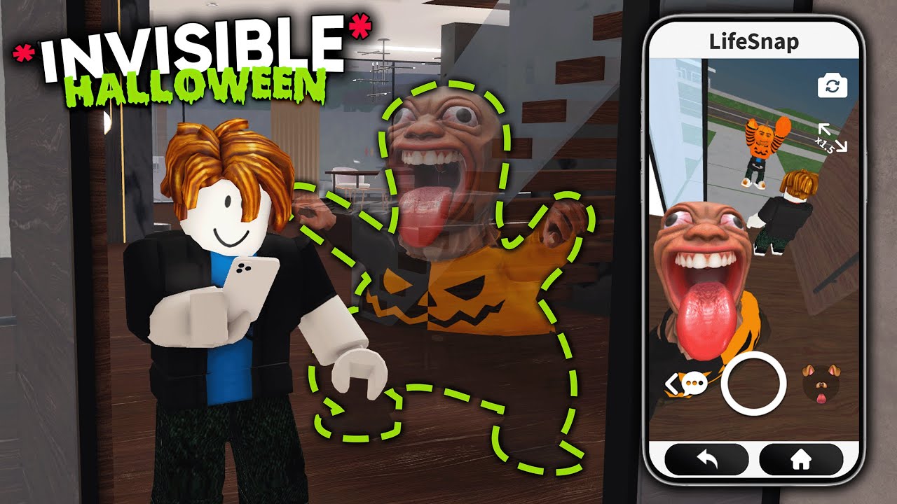 НЕВИДИМЫЙ ТРОЛЛИНГ В SNAPCHAT ROBLOX (ХЭЛЛОУИН)