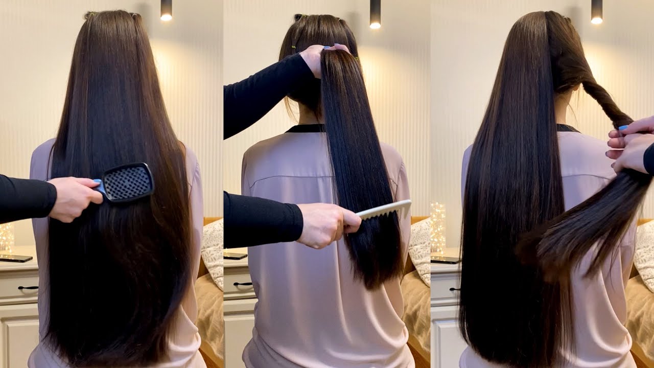 Soft and Silky: Playing with Long Hair ASMR  💞