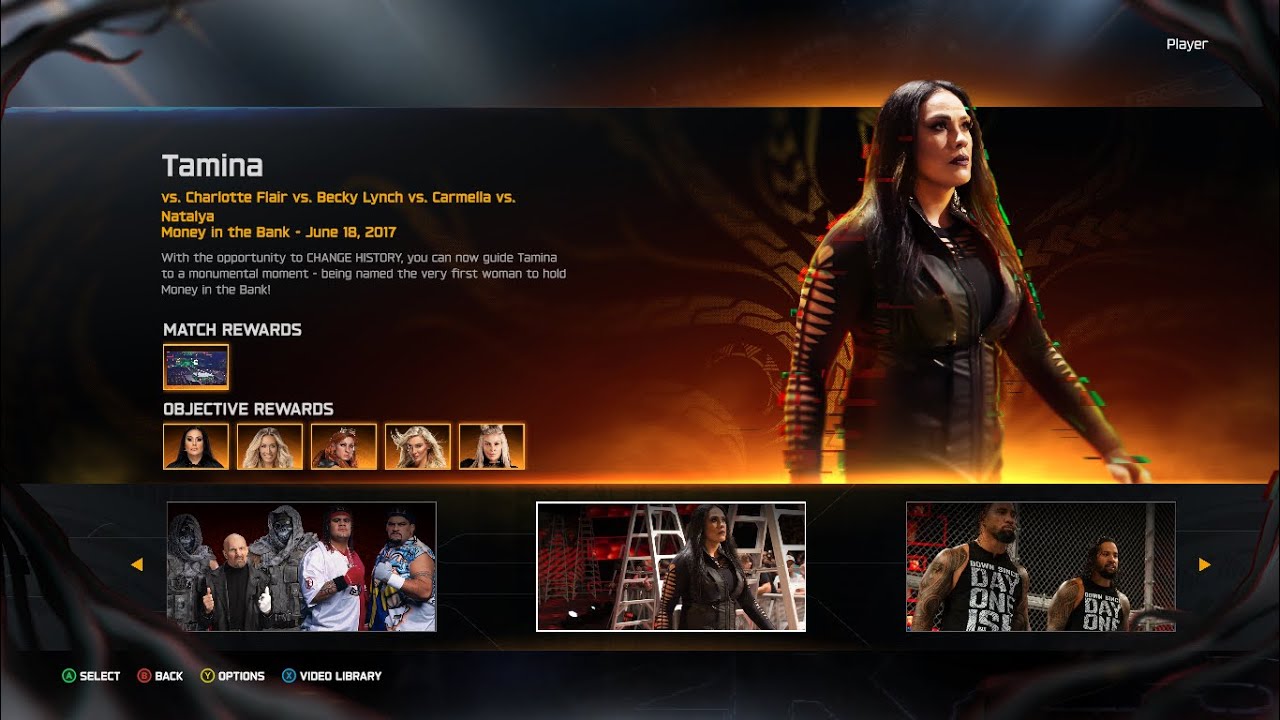 WWE 2K25 Showcase - TAMINA in First Ever Woman's Money In The Bank Match (All Objectives Completed)