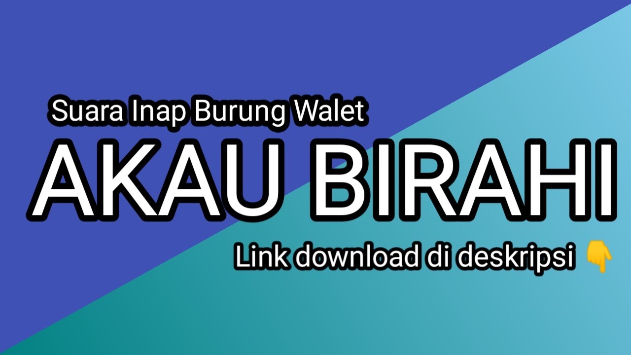 SUARA INAP BURUNG WALET - Inap Akau birahi