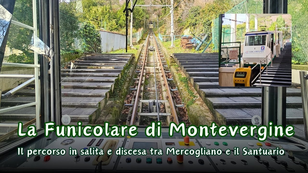 Funicolare di Montevergine, il percorso in 4K da Mercogliano al Santuario in salita e discesa