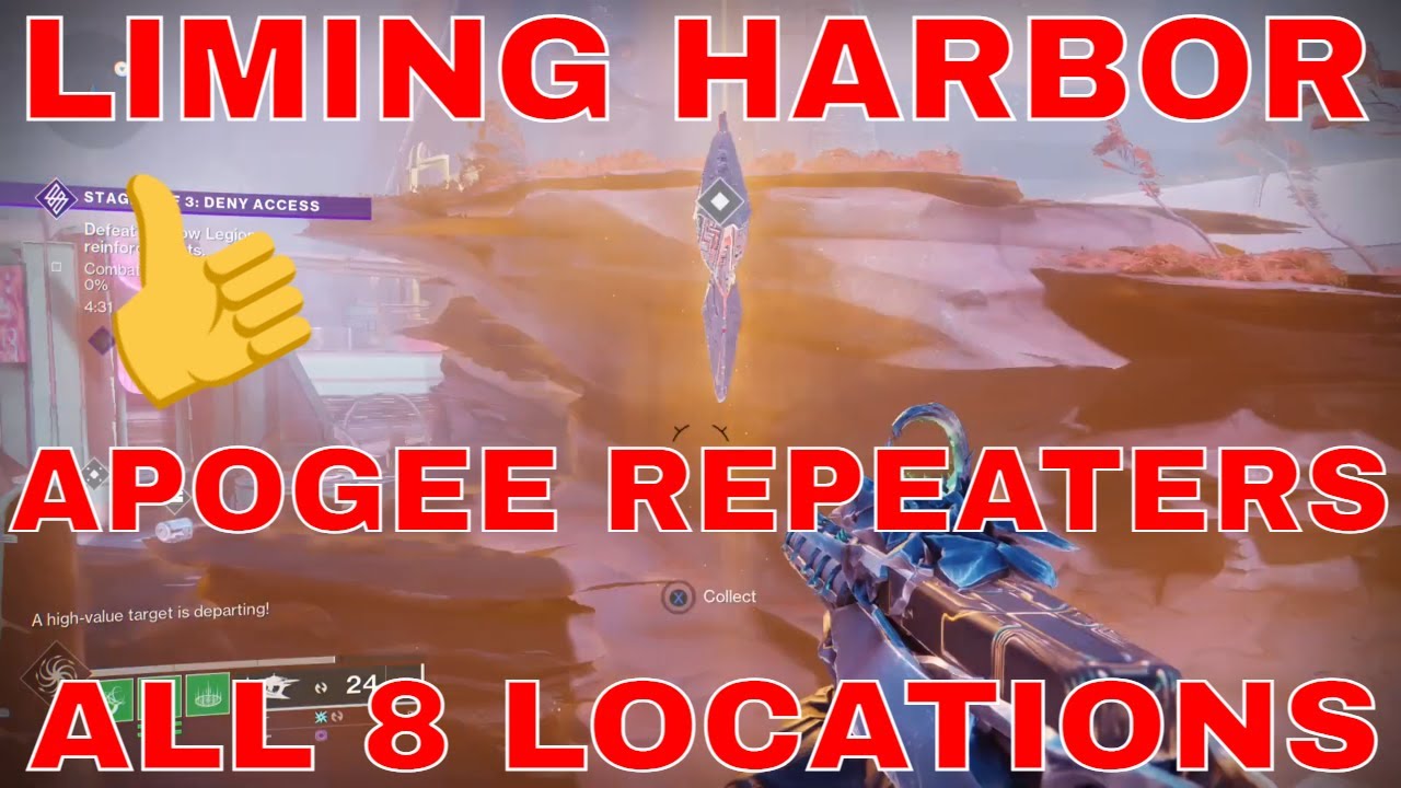 All 8 Liming Harbor Apogee Repeater locations - Harbor Repeaters Triumph - Destiny 2 Neomuna