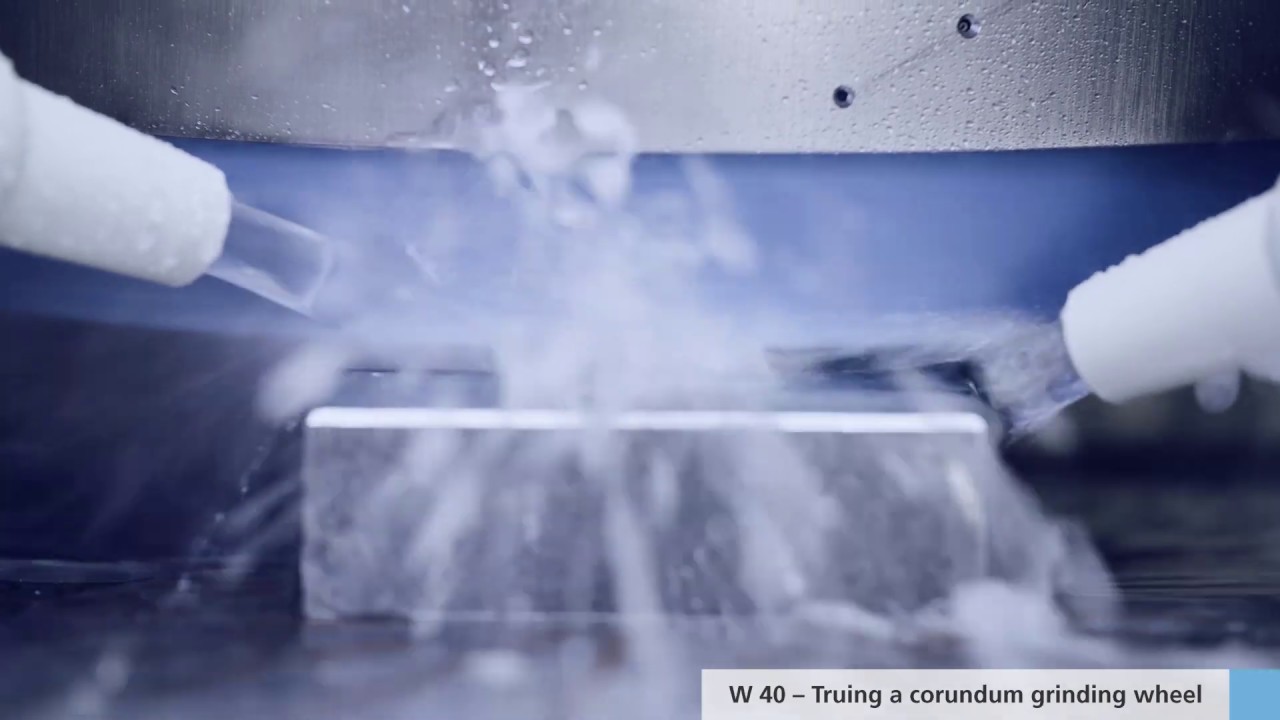 W 40 &ndash; Truing a corundum grinding wheel