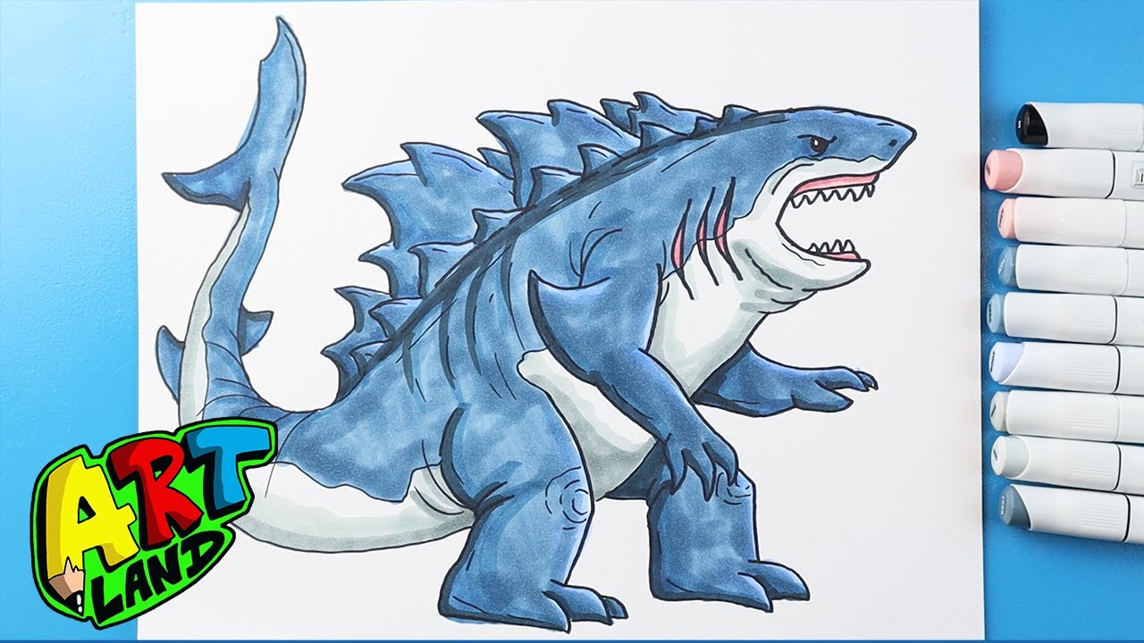 How to Draw Sharkzilla