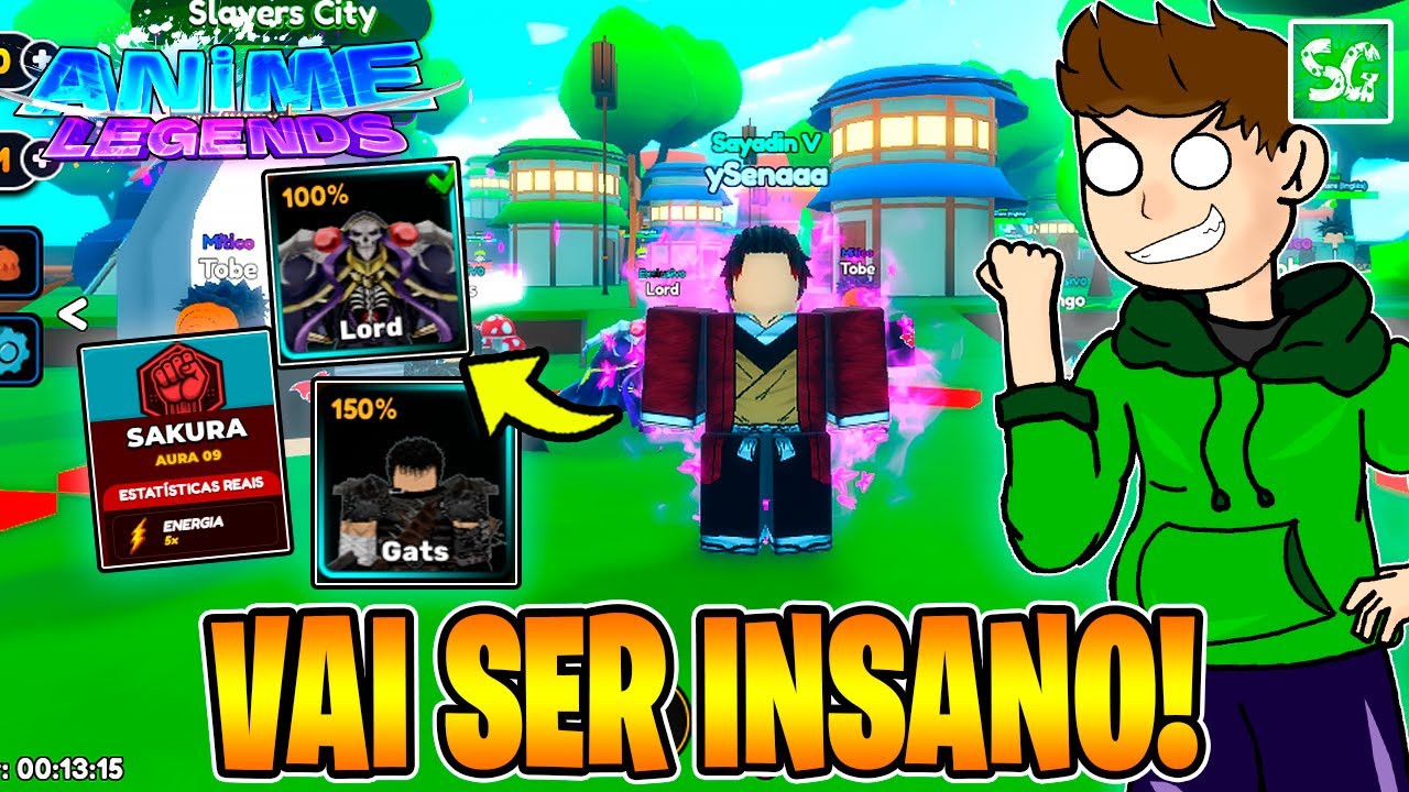 MEU PRIMEIRO JOGO!? ANIME LEGENDS SIMULATOR ESTÁ FICANDO INSANO DE BOM