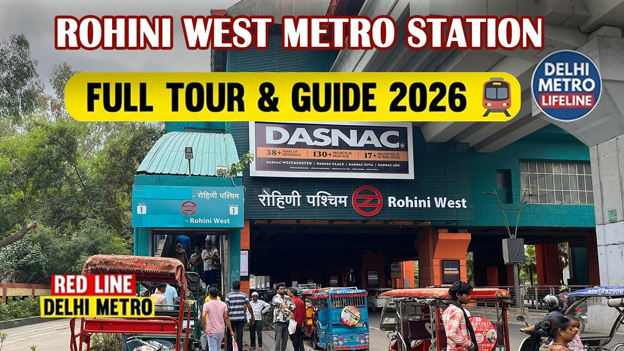Rohini West Metro Station Full Tour 🚇 | Red Line Delhi Metro