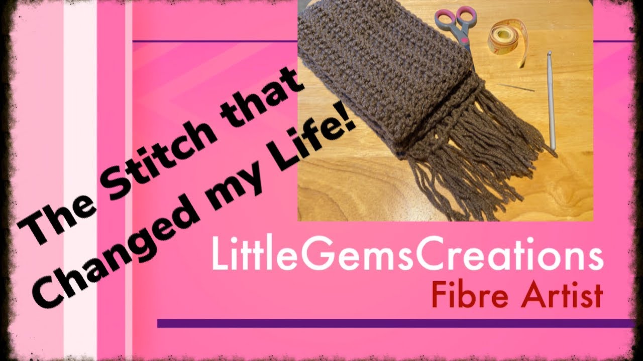 Double Crochet Scarf - Lengthwise