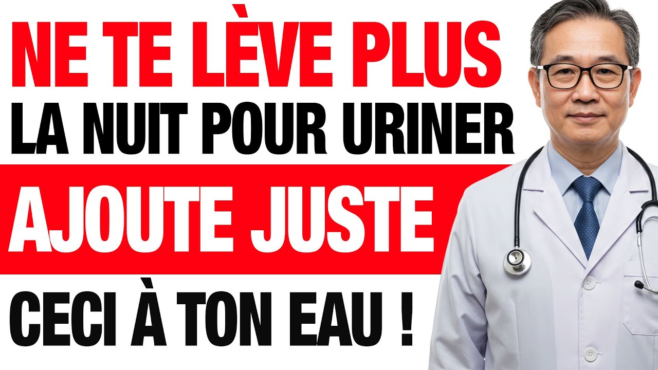 Ne te lève plus la nuit pour uriner : ajoute juste ceci à ton eau !