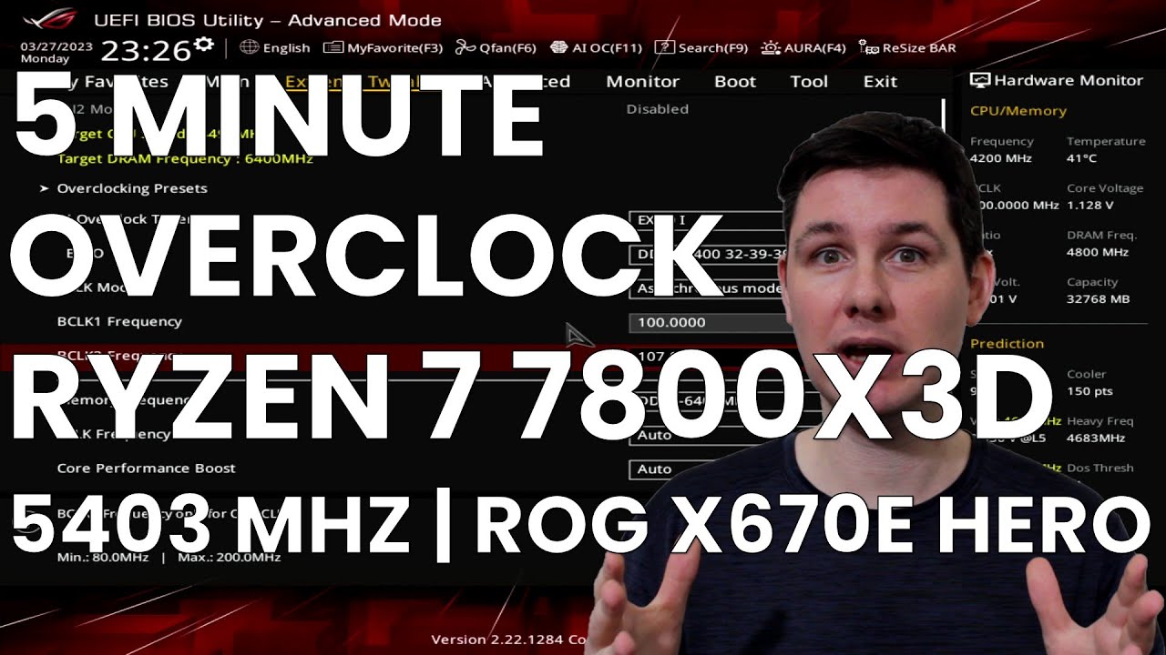 Разгон за 5 минут: Ryzen 7 7800X3D до 5403 МГц