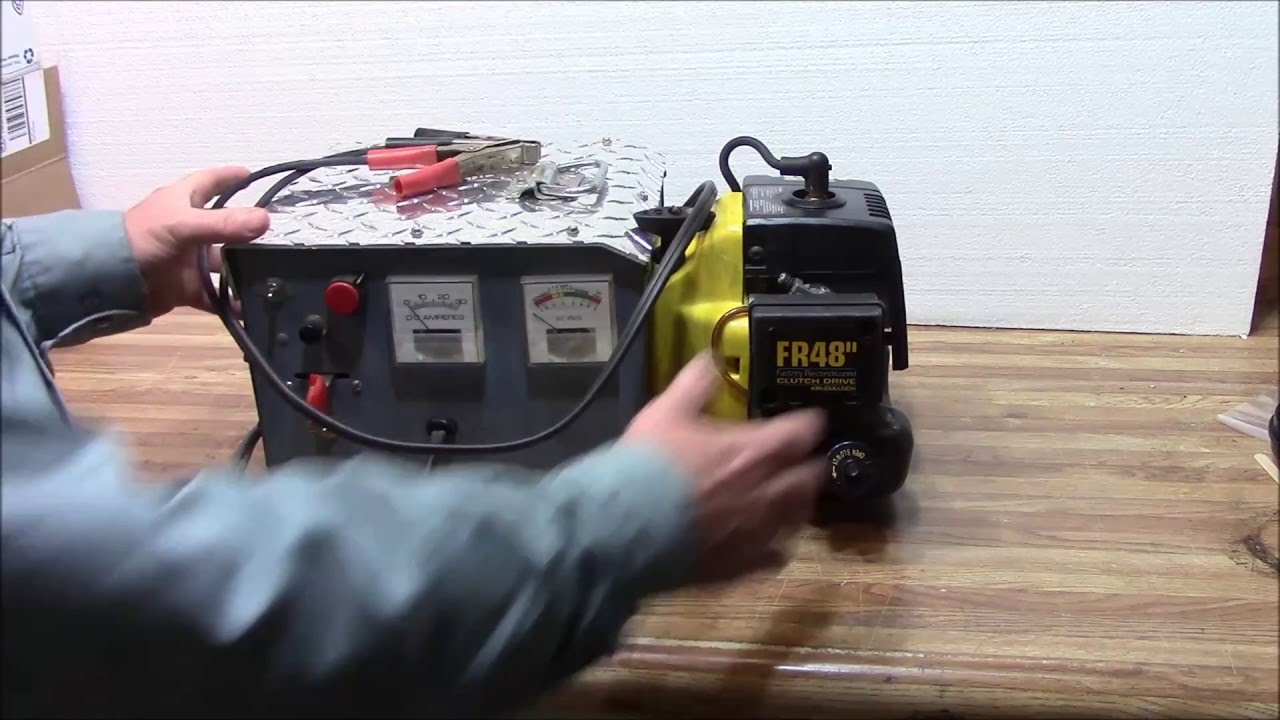 How to Build an Alternator Motor/Generator Battery Charger w/ String Trimmer Motor part 1