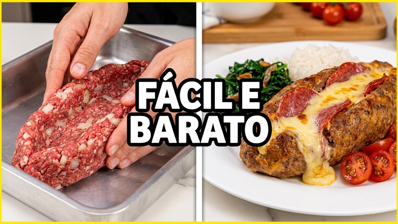 CANOA DE CARNE MOÍDA RECHEADA DE QUEIJO 🧀 Receita barata, simples e fácil de fazer 😋 UMA DELÍCIA