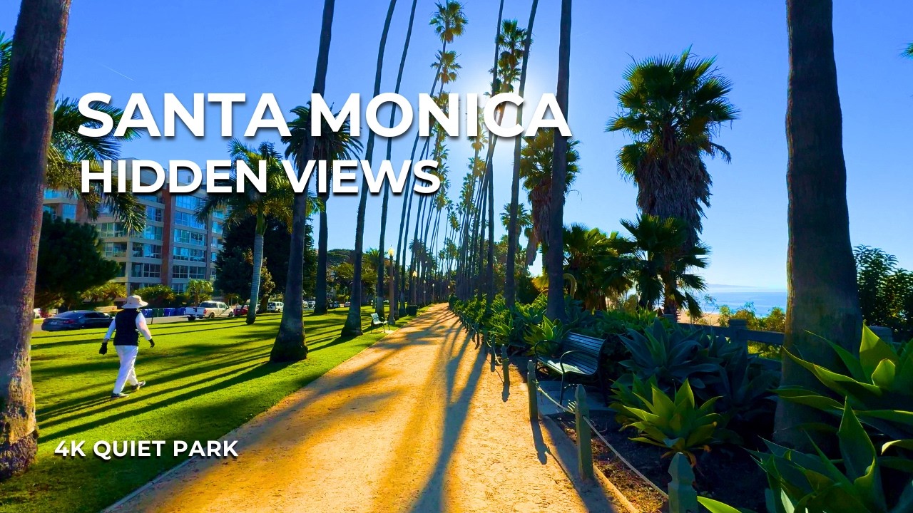 4K Santa Monica Palisades Park: Quiet Morning Walk | Park & City Ambience 2026