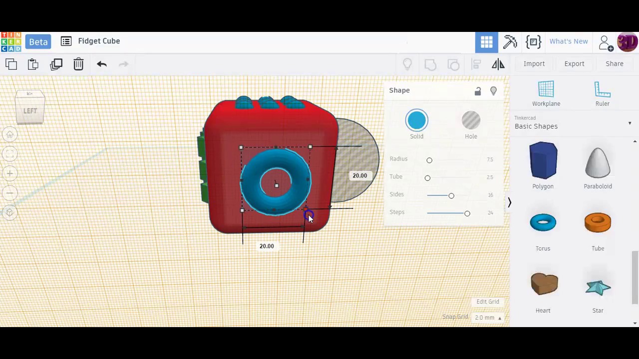 Tinkercad Fidget Cube