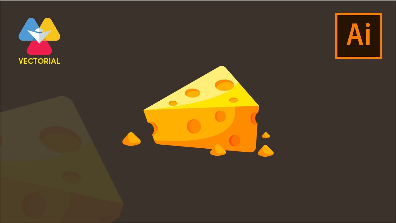 Cheese tutorial in adobe illustrator 2020