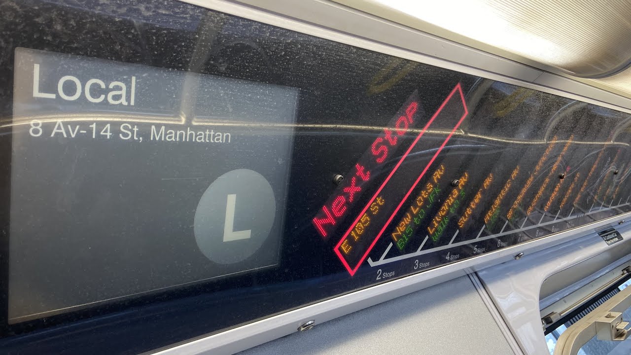 BMT Subway: R160A-1 (L) Train Ride from Rockaway Pkwy-Canarsie to 8th Avenue-14th Street