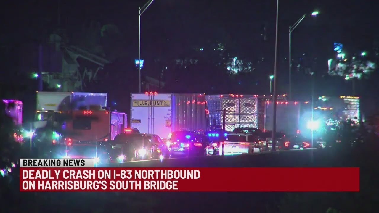 Coroner called to crash, part of I-83 in Dauphin County closed