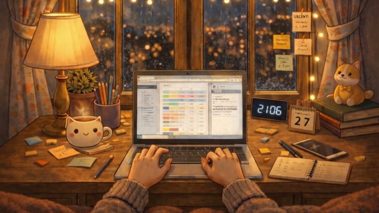🌙Deep Focus -  The Rain Won’t Stop. Keep Going. | Anime Lo-Fi.