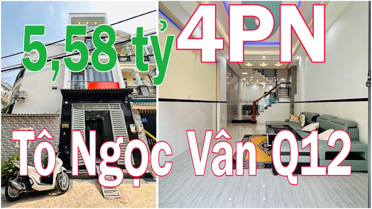 NHÀ ĐẸP 5,58 TỶ | ĐƯỜNG THÔNG TÔ NGỌC VÂN Q12 | GIÁ TỐT – GIÁP GÒ VẤP
