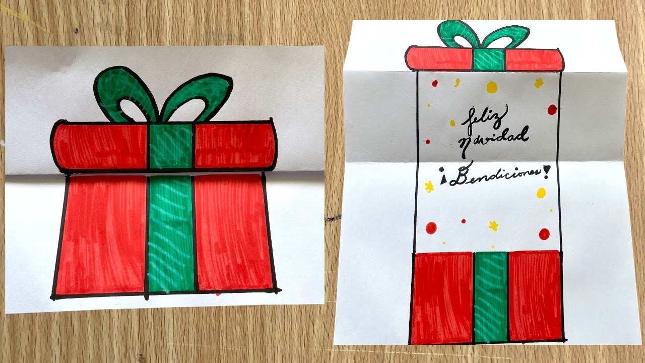 C&oacute;mo hacer tarjeta de navidad F&Aacute;CIL - DIY