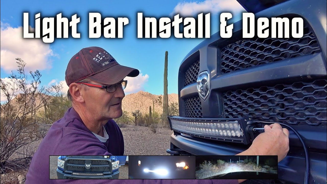 Nilight 180W LED Light Bar Installation & Demo - 2018 Ram 3500 Truck