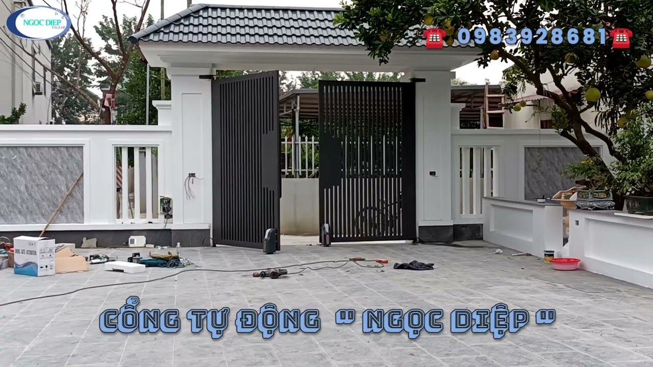 Mô tơ đầu cánh Swing gate Auto mation lắp đặt phúc Yên VP