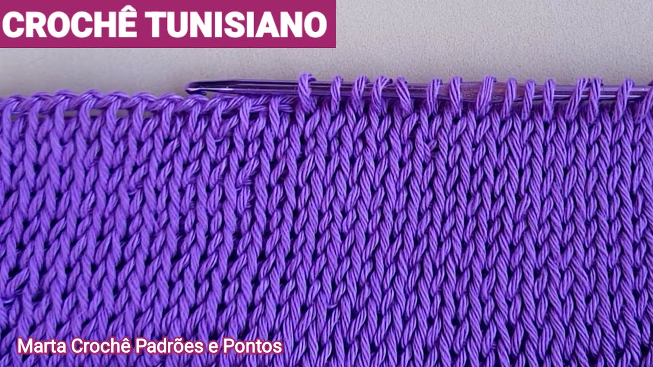 PARECE TRICÔ MAS É CROCHÊ TUNISIANO- TUNISIAN CROCHET THAT LOOKS LIKE KNITTING