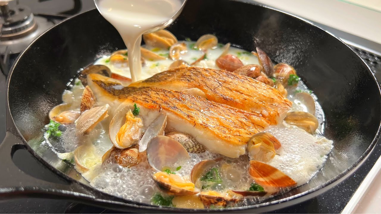 スーパーで買った白身魚で！｜牛乳で作る【アクアパッツァ】至極の一皿