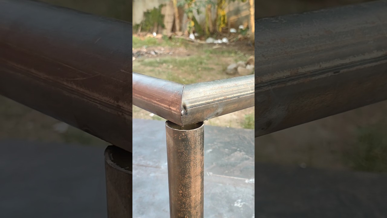 technique for making a connection between three round pipe rods