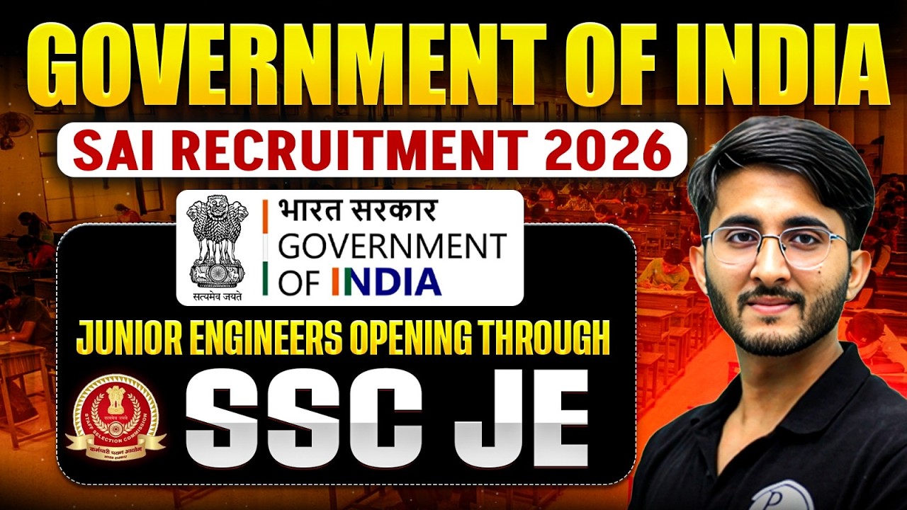 SAI Recruitment 2026 Through SSC JE 🚨 Junior Engineer Posts | Eligibility, Salary & Apply Process