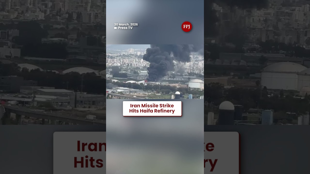 Iran Missile Strike Hits Haifa Oil Refinery | Massive Fire Caught on Camera | Israel War Update