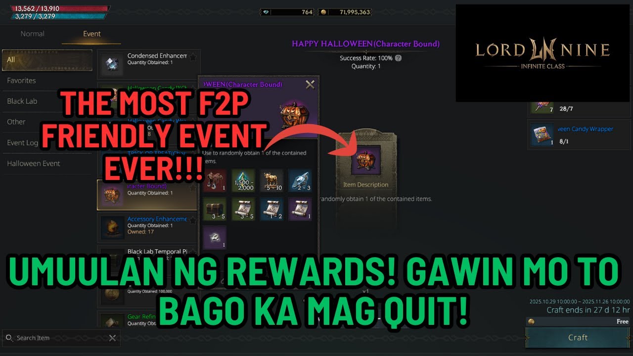 LORDNINE HALLOWEEN IS BROKEN! 🤯 BEST F2P REWARDS EVER (DON'T MISS THIS)