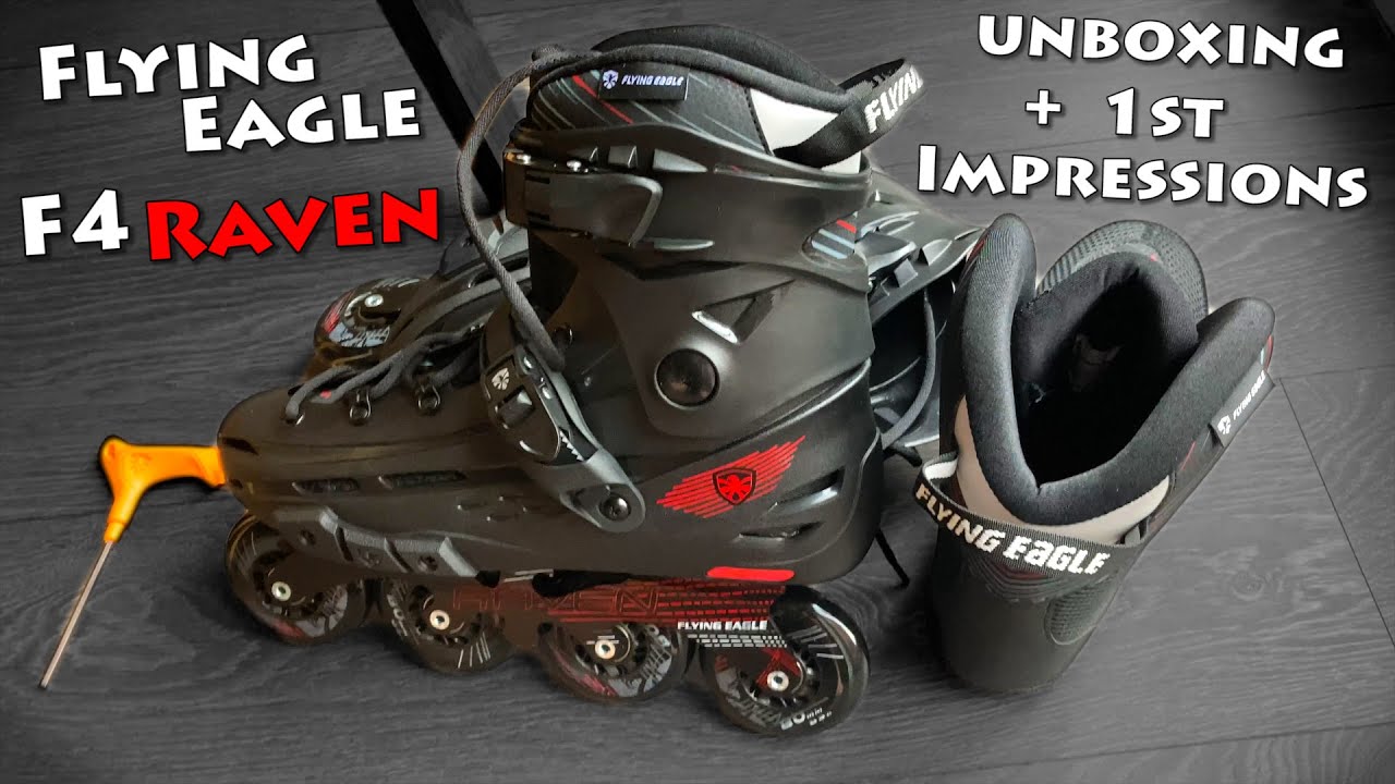 Flying Eagle F4 Raven Unboxing, 1st Impressions // Inline skating, Rollerblading
