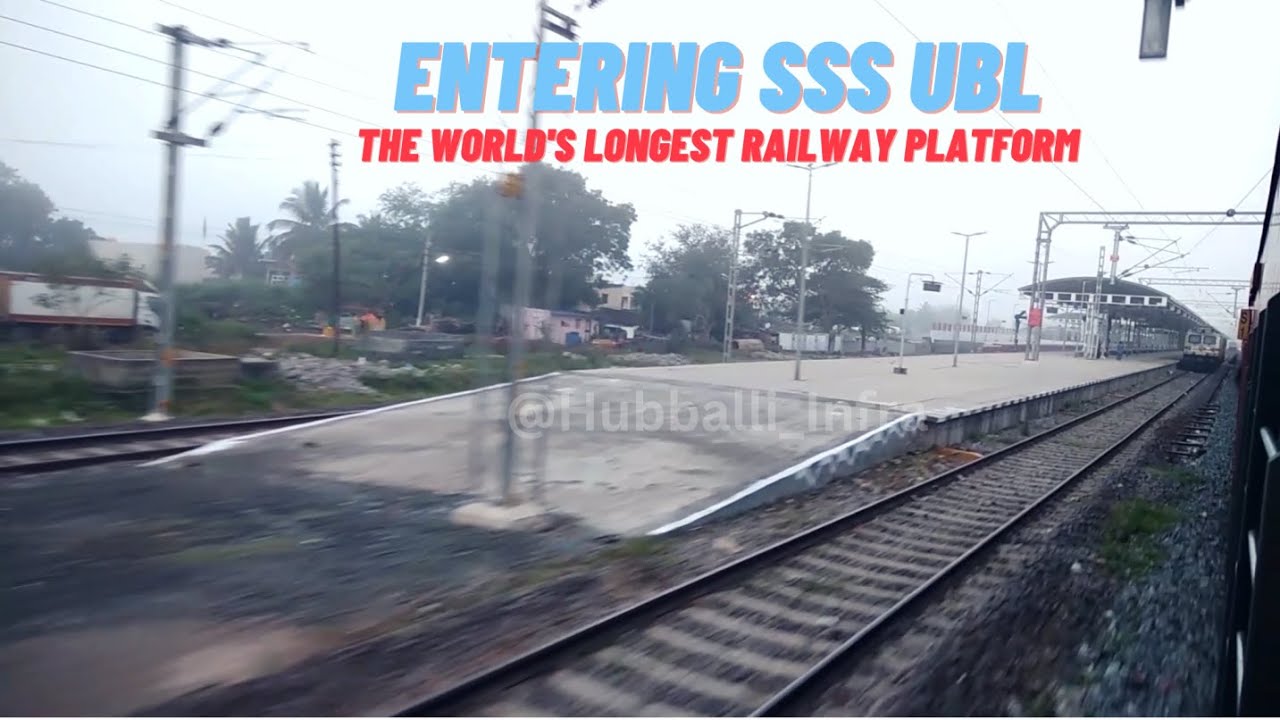 Entering the World's Longest Railway Platform at Hubballi