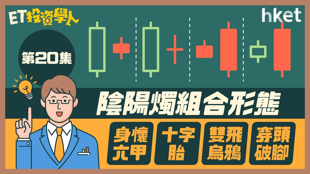 ET投資學人｜第20集：陰陽燭組合形態：身懷六甲、十字胎、雙飛烏鴉、穿頭破腳
