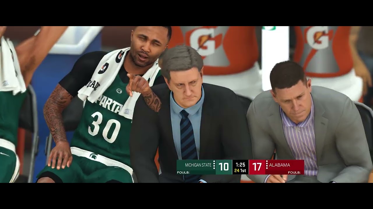 Alabama vs Michigan state Opening night 2k23 college basketball mod