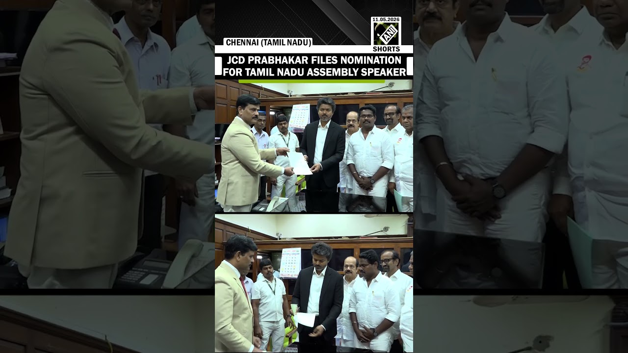TVK MLA JCD Prabhakar files nomination for Tamil Nadu Assembly Speaker in Presence of CM Vijay