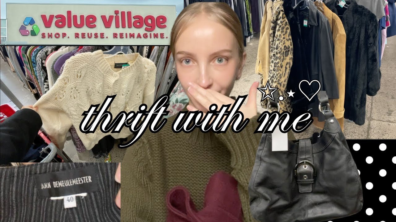 thrift with me + haul ₊˚⊹ I found my dream wool coat