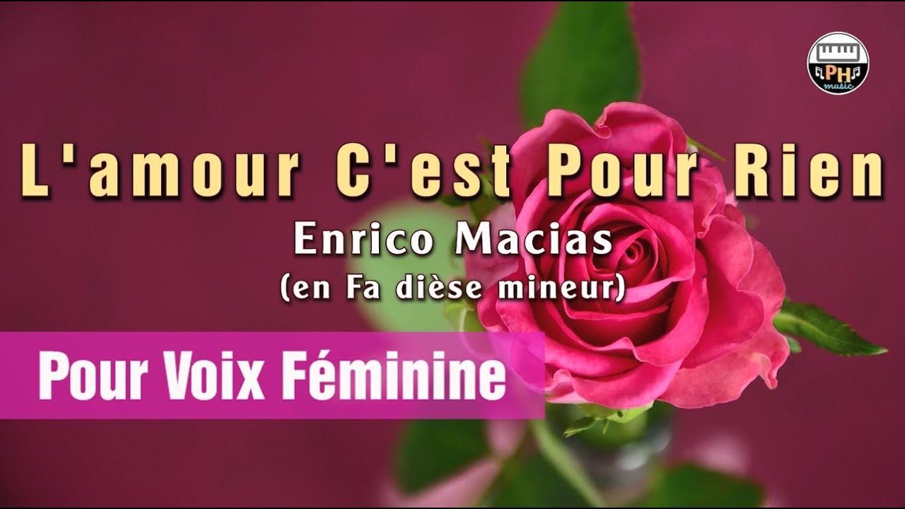 L'amour C'est Pour Rien | Karaoké | Pour Voix Féminine