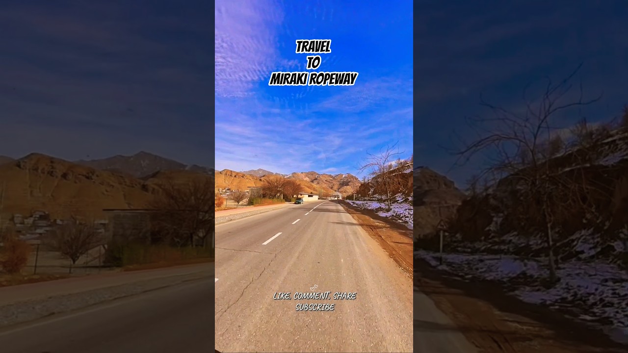 Road Trip Time-Lapse to Miraki Ropeway 🚗🚠 #shorts #viral #trending #snow #travel