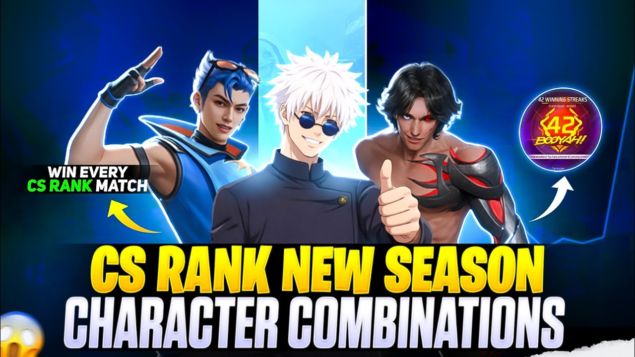 CS RANK (SEASON 37) BEST SKILL COMBINATIONS || Best Character Combination for Cs Rank