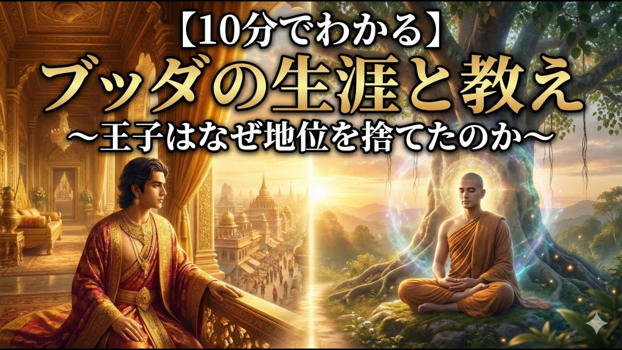 【10分でわかる】ブッダの生涯と教え 〜王子はなぜ地位を捨てたのか〜　栗坊の仏教ちゃんねる