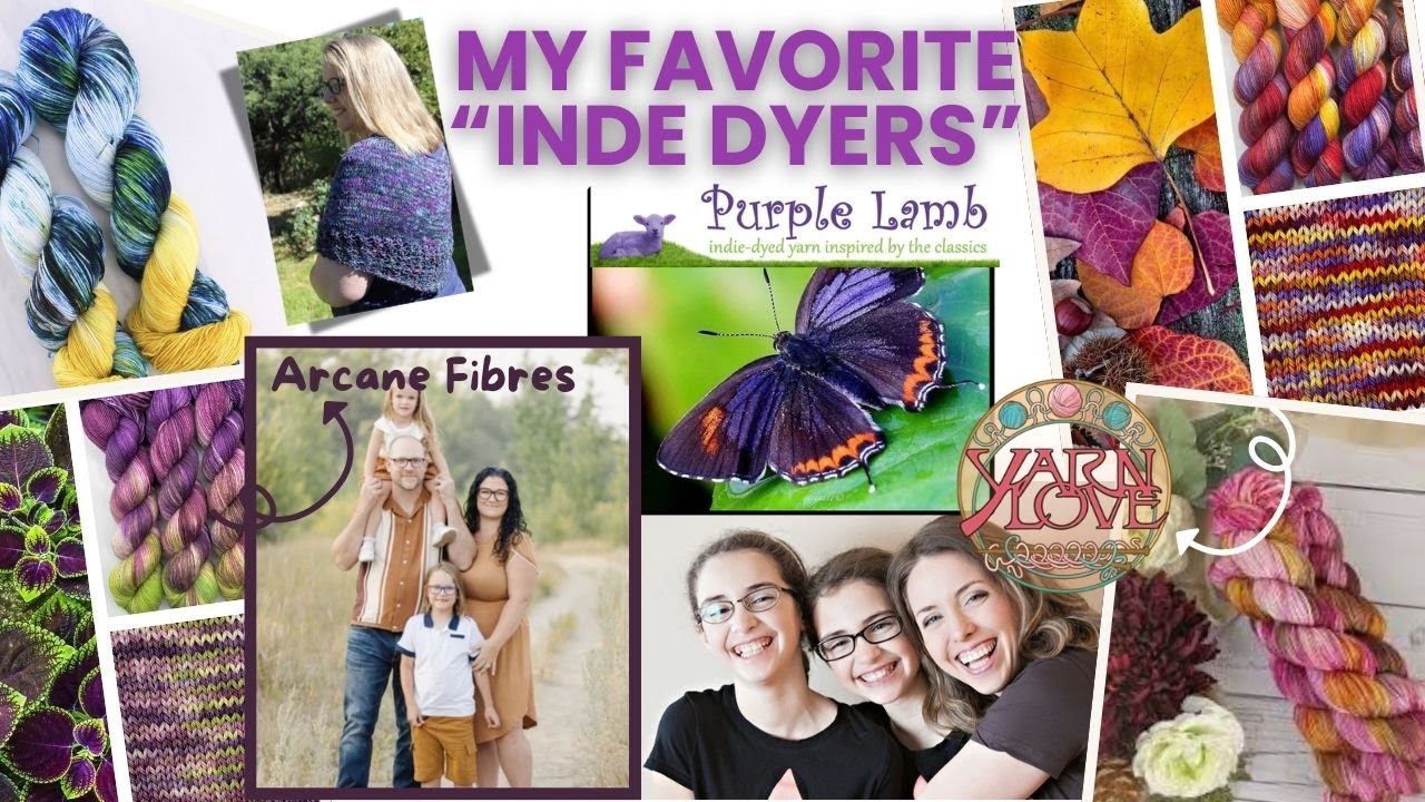 My Favorite Indie Dyers! @arcanefibreworks @purplelambfiberarts3030 #independentartist #yarn