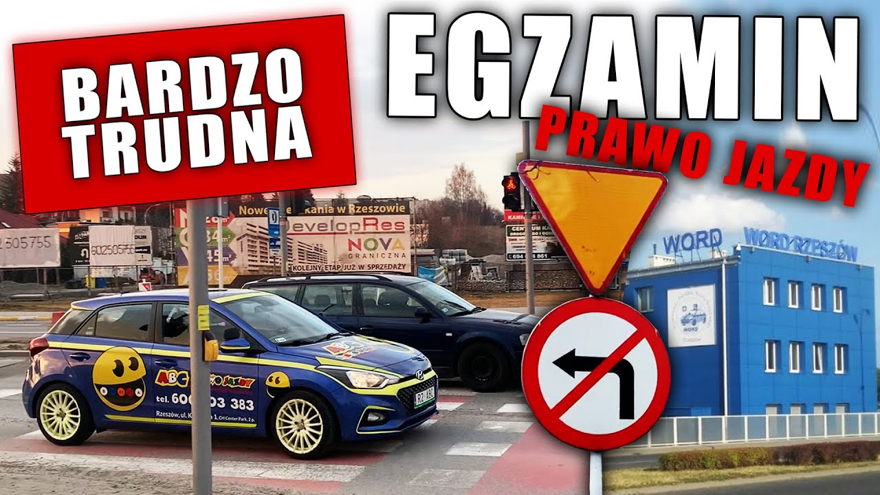 BARDZO TRUDNA TRASA EGZAMINACYJNA - INSTRUKTORZY TŁUMACZĄ || EGZAMIN NA PRAWO JAZDY - WORD RZESZÓW