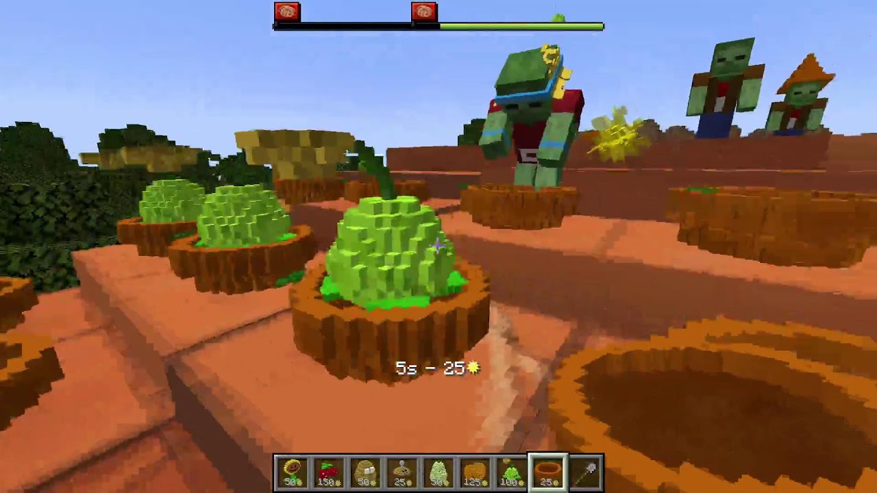 Pvz minecraft again lol