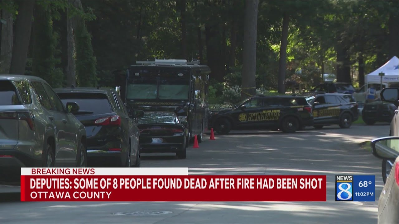 Deputies: Some of 8 people found dead after fire had been shot